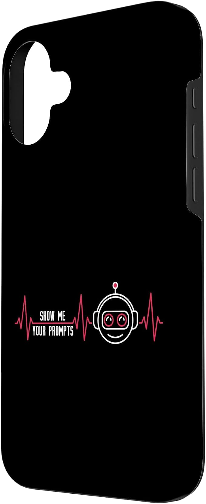 Show Me Your Prompts AI Artificial Intelligence Heartbeat Case for iPhone 16 Plus