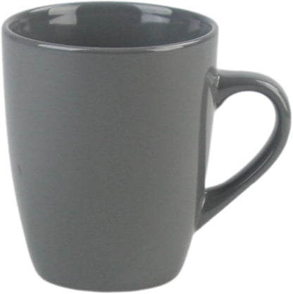 Coupe Stoneware Set of 4 Coffee Mugs, Dark Gray