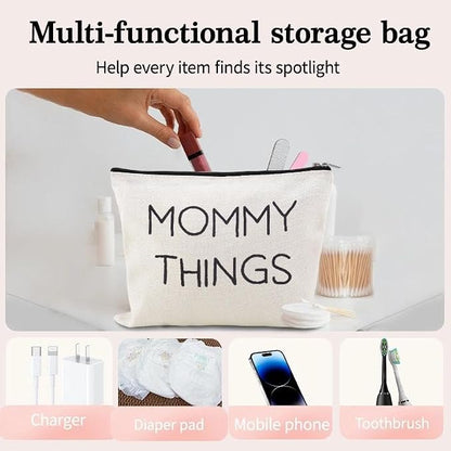 Mommy Things Baby Things Pouch Bags Stuff for Mom After Having a Baby Bag Gift New Mother Gifts After Giving Birth Pregnancy Essentials for Expecting Mom Gift Bag Mommy to Be Postpartum Mama Pouch