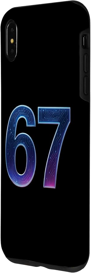 67 Meme Ai Quantum Number 67th Six Seven Tech Digital Future Case for iPhone Xs Max