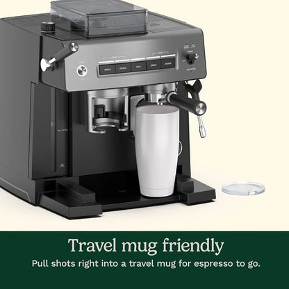 Cuisinart Espresso Bar Grind & Brew Espresso Machine, 16 Grind Settings from Fine to Coarse, Makes Hot or Cold Cafe-Quality Beverages at Home Including Cappuccino, Lattes and Cold Coffee, EM-640