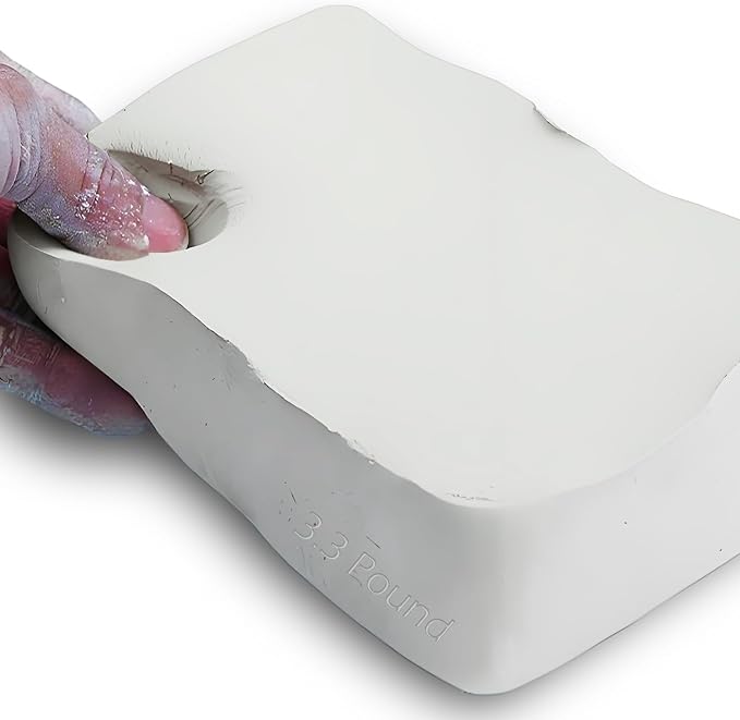 ReArt Air Dry Modeling Clay 3.3LBS, for Sculpting, Wheel Throwing, Hand Building, All-Purpose Modeling Clay (White)