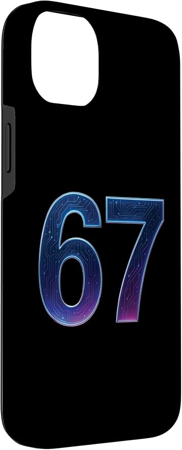 67 Meme Ai Quantum Number 67th Six Seven Tech Digital Future Case for iPhone 14 Plus