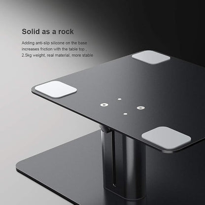 Nillkin Monitor Stand for Desk, Adjustable Height Computer Monitor Stand | Ergonomic Aluminum Computer Stand for Desktop | iMac, Studio Display XDR, Dell, HP, Lenovo, Other Screen Display | Black