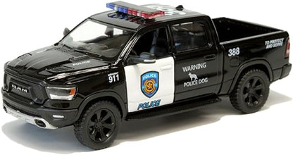 KiNSMART - 2019 Dodge Ram 1500 Pickup 1:46 O Scale 5" Die Cast Metal Model Toy Truck (Police Edition)