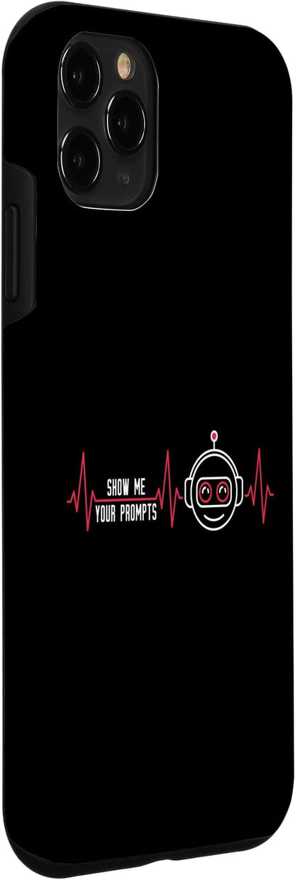 Show Me Your Prompts AI Artificial Intelligence Heartbeat Case for iPhone 11 Pro