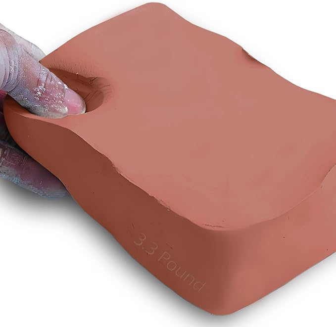 ReArt Air Dry Modeling Clay 3.3LBS, for Sculpting, Wheel Throwing, Hand Building, All-Purpose Modeling Clay (Terracotta)