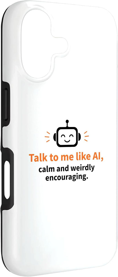 AI Robot Calm Encouraging Tech Support Case for iPhone 17