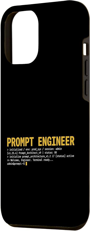 Prompt Engineer Terminal Screen AI Developer Software Coder Case for iPhone 12 Pro Max