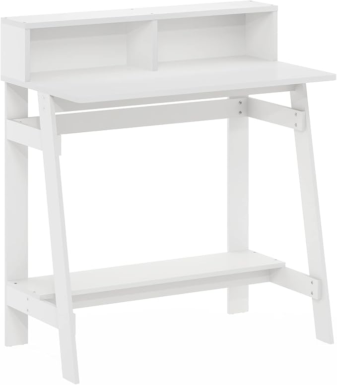 Furinno Simplistic A Frame Computer Desk, Regular, White