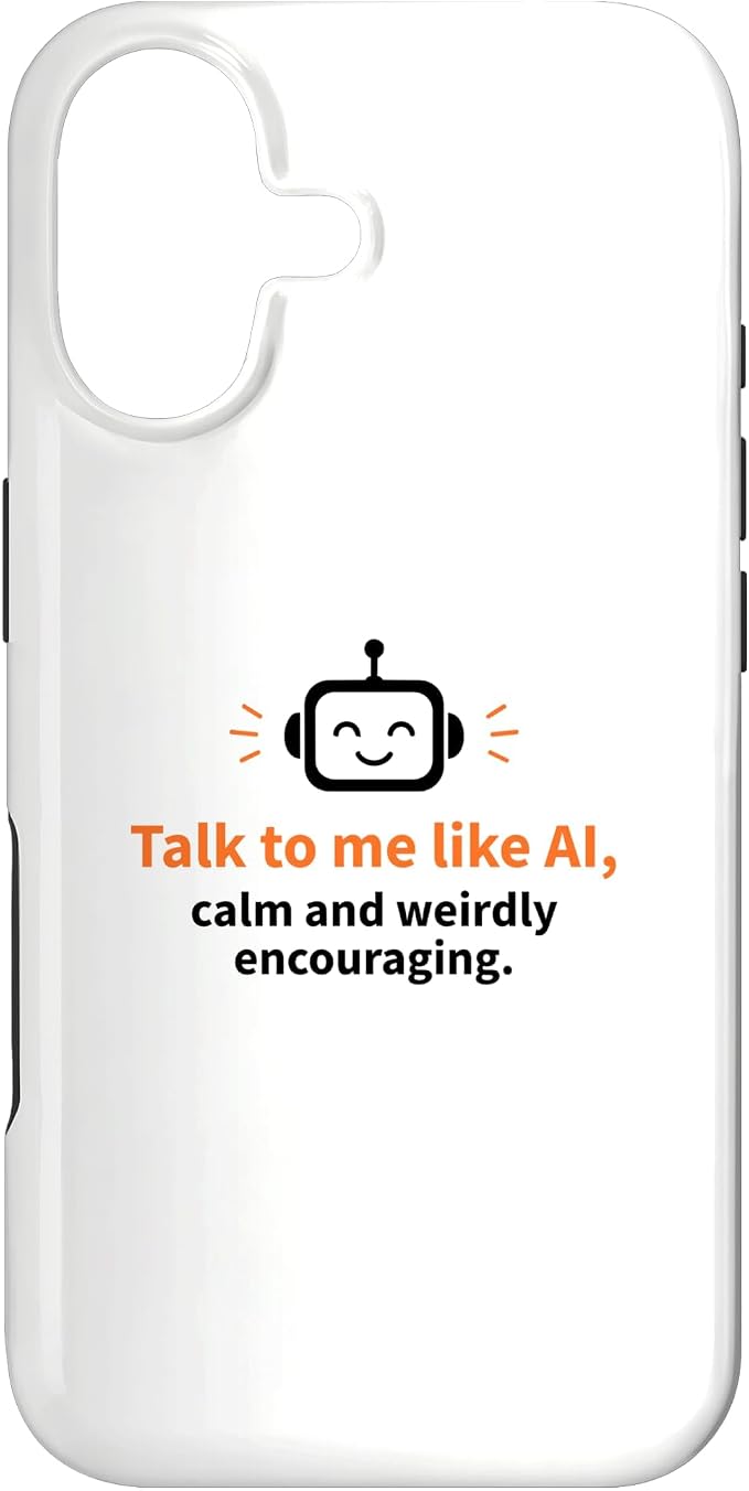 AI Robot Calm Encouraging Tech Support Case for iPhone 17