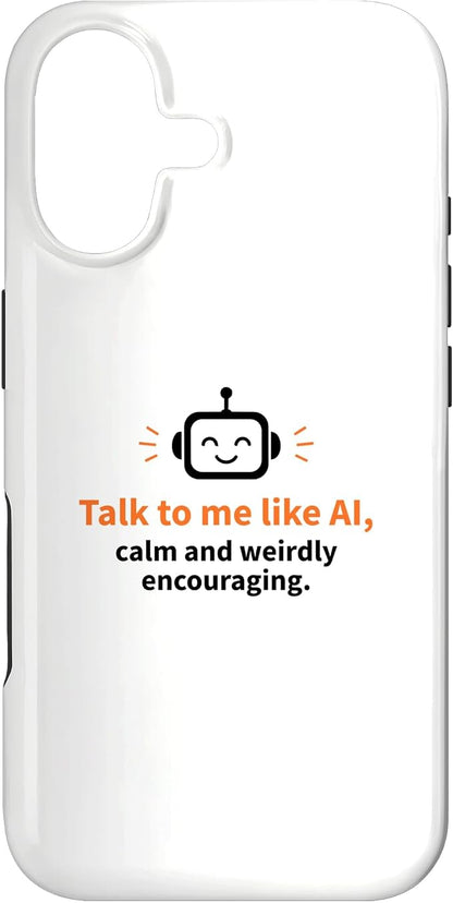 AI Robot Calm Encouraging Tech Support Case for iPhone 17
