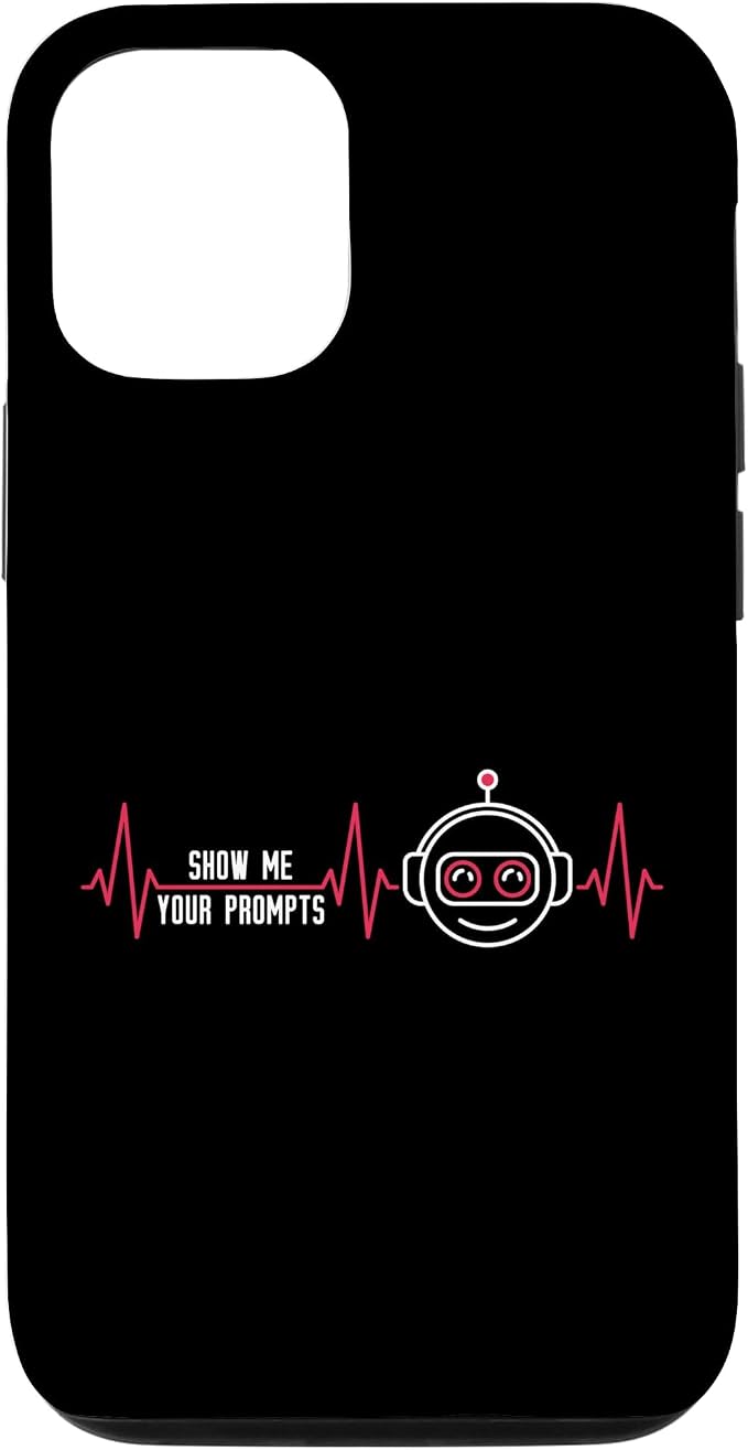 Show Me Your Prompts AI Artificial Intelligence Heartbeat Case for iPhone 12/12 Pro