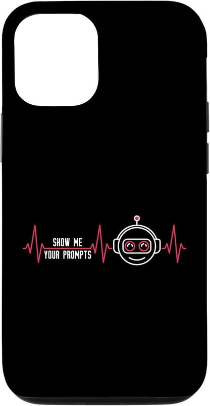Show Me Your Prompts AI Artificial Intelligence Heartbeat Case for iPhone 12/12 Pro