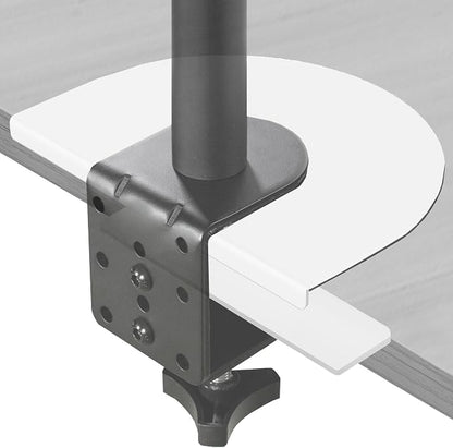 VIVO Steel Reinforcement Bracket Mount Plate for Thin, Glass, and Other Fragile Table Top Surfaces, Compatible with Most Monitor Stand C-Clamp Installations, Anti-Slip No Scratch, White, STAND-AC01RW