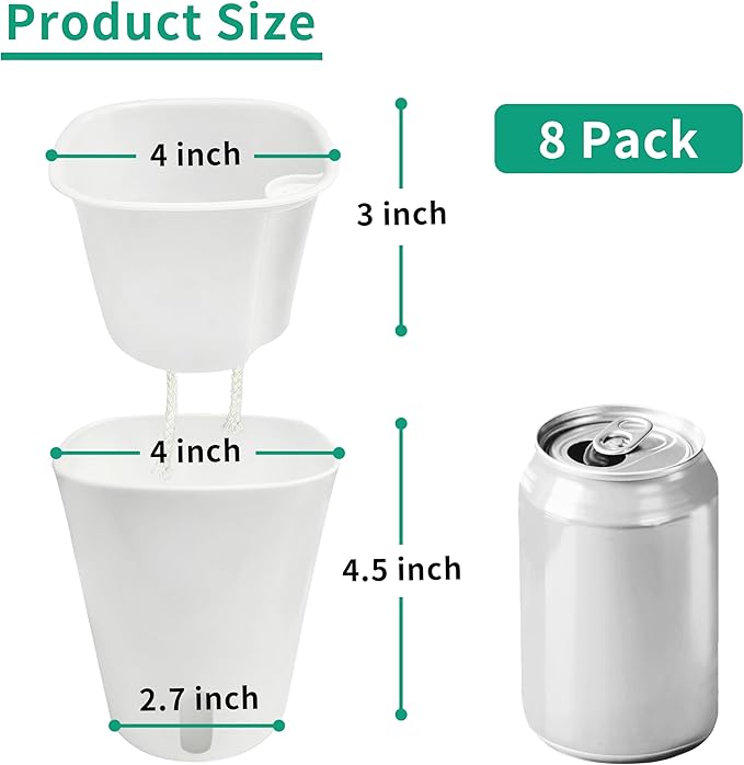 TCBWFY 4 Inch Self Watering Pots for Indoor Plants,8 Sets Self Watering Planter Pots with Visual Water Level Window and Multiple Vents,Self Watering Plant Pot for All House Plants,Flowers,Herbs