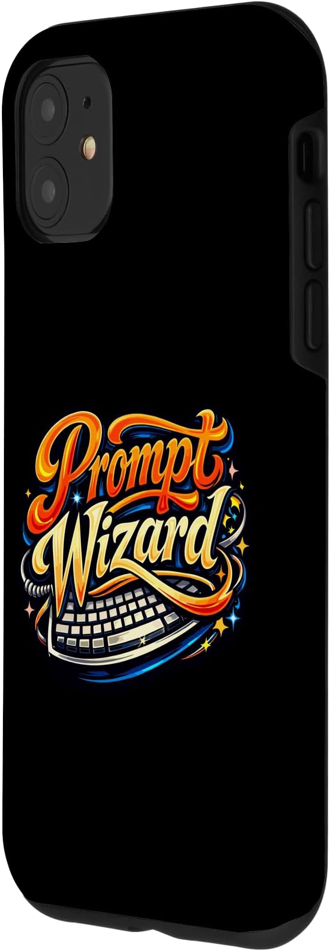 Prompt Wizard AI Retro Keyboard Case for iPhone 11