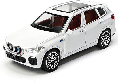 Toy Cars 1:32 Diecast Cars,Car Models with Light Sound and Pull Back,Car Toys Birthday Gifts for Boys and Boyfriends (White)