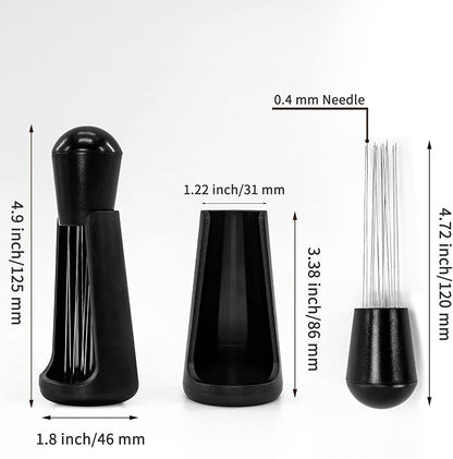 Wdt Tool, Espresso Coffee Stirrer 12 Needles 0.4mm Espresso Distribution Tools with Stand, Espresso Coffee Distributor