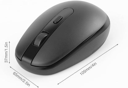 Rii Wireless Mouse RM700 2.4G Silent Mouse with USB Receiver for Laptop,PC,Mac,Chromebook,Windows (Black)
