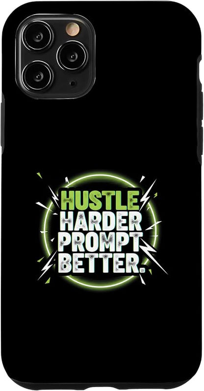 Hustle Harder Prompt Better AI Artificial Intelligence Case for iPhone 11 Pro