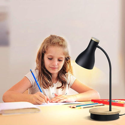 Metal Desk Lamp Wireless Charging Table Lamp Touch Reading Lights Arc Desk Lamps for Bedroom, 3 Way Dimmable Bedside Lamp with USB Charging Ports, Reading Lamp for Study Room and Office (Black-02)