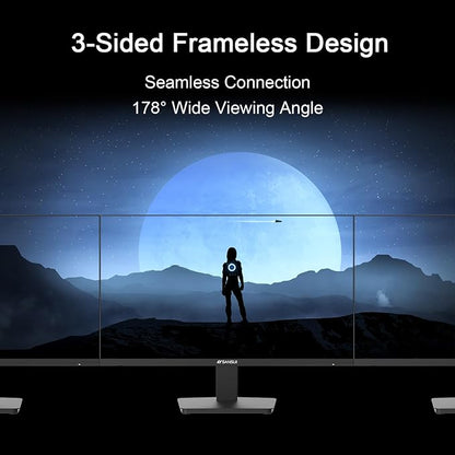 SANSUI 27 Inch Monitor,120Hz Computer Monitor Full HD 1920 x 1080P with HDMI DP Ports, 4000：1 Contrast, 110% sRGB, Eye Care, Frameless, 100 x 100mm VESA Mountable, for Work, Business, Gaming