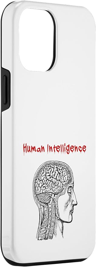 Human Intelligence (Anti Ai Statement & Head Graphic) Case for iPhone 12 Pro Max