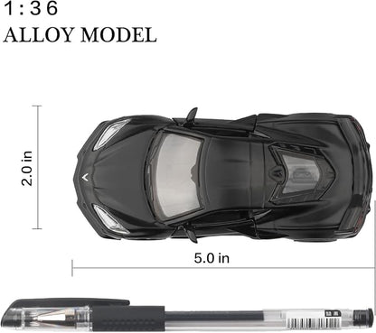 TOKAXI 1/36 Scale Chevrolet Corvette C8 Diecast Cars Models,Pull Back Vehicles Corvette C8 Toy Cars,Cars Gifts for Boys Girls