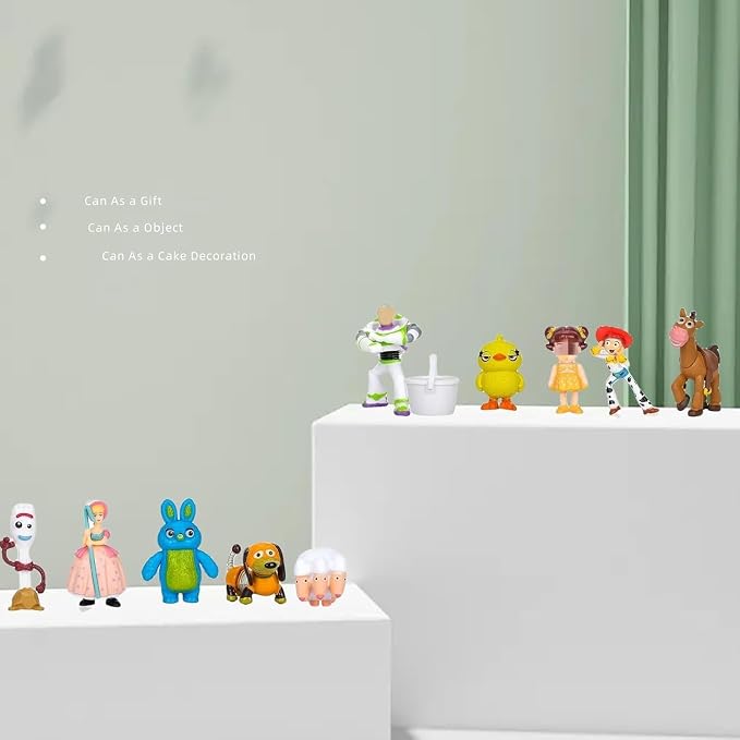 NLIEOPDA 36 Pack Anime Figurines Set - Woody Doll, Buzz Lightyear Toy, PVC Figures