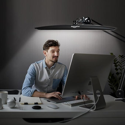 LED Desk Lamp with Clamp, Dimming Task Lamp for Reading Desktop Office Workbench Table Architect Sewing Study Home Craft, Bright 117PCS LEDs, 2200 Lumens 20 Inch Metal Swivel Arm Work Lamp