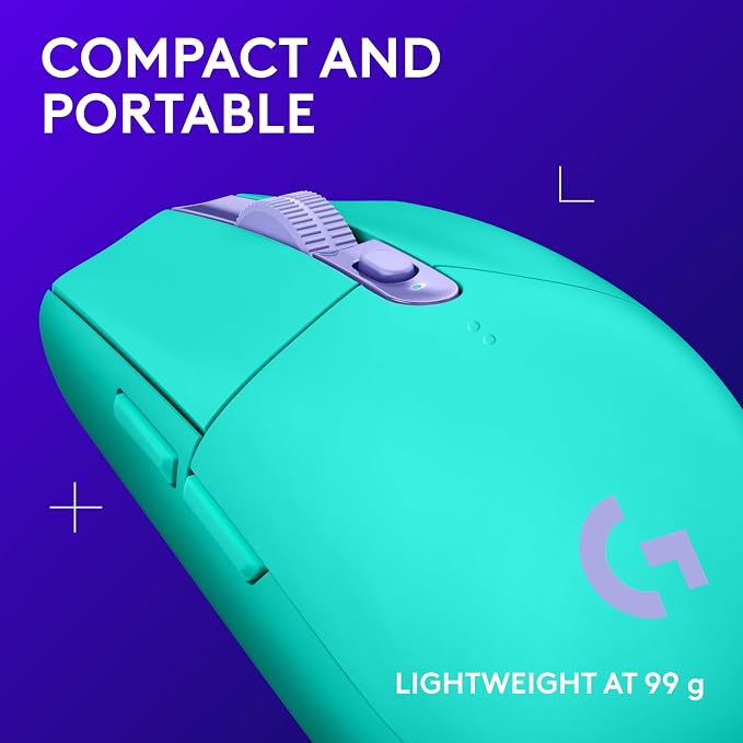 Logitech G305 Lightspeed Wireless Gaming Mouse - Mint | 12,000 DPI, Lightweight, 6 Programmable Buttons, 250h Battery, On-Board Memory, Compatible with PC and Mac