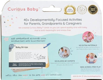 Curious Baby™ Award Winning 40+ Activities for Baby & Me (0-12 Months) | Developmentally-Focused and Stimulating Creative Playtime Ideas for Baby & Me | Includes Black/White High-Contrast Cards