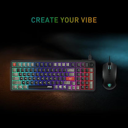 MSI Forge GK110 Combo US – Gaming RGB Keyboard & Mouse Set, 26-Key Anti-Ghosting, 12800 DPI Optical Sensor
