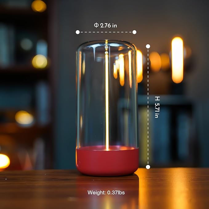 Mini Minimalist Table Lamp Cordless LED Desk Lamp Rechargeable Modern Night Lights Portable Nightstand Lamps Unique Ambient Light Mood Lighting for Bedroom, Beside, Nursery