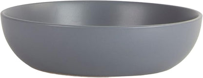 10 Strawberry Street Wazee Matte 9"/48oz Serving Bowl, Set of 2, Charcoal