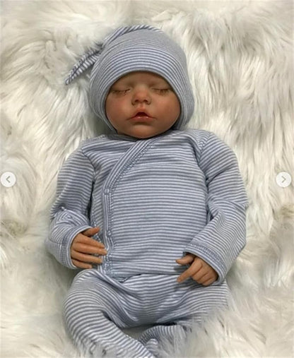 Anano Reborn Baby Dolls Vinyl Full Body, 18 in Realistic Baby Doll Twins Girl, Full Vinyl Babys Doll Lifelike, Newborn Real Life Babys Reborn Twins Dolls with Accessories