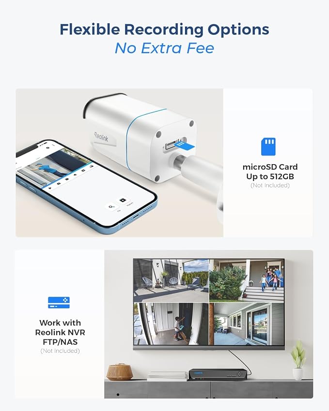 REOLINK PoE Security Camera RLC-811A 5X Optical Zoom, 4K Color Night Vision | 123° FoV, Outdoor Wired IP, Human/Vehicle/Animal Smart Detection, 2 Way Talk, Supports up to 512GB microSD Card