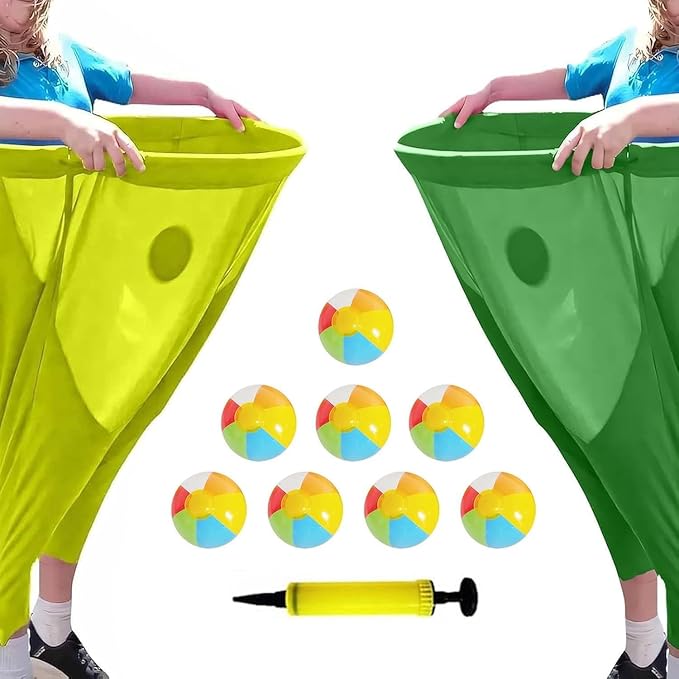Granny Pants Yard Game, Granny Pants Outdoor Party Game Granny Pants Outdoor Game with Bouncy Balls and Pump Fun Family Reunion & Adult Yard Games for Groups