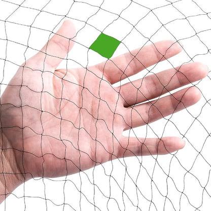 Mist Net Deep Pockets Nylon 110/2D 15mm Mesh Size Bird Netting,Invisible Net,Anti Wind System,Airport Bird Prevention (10x30 ft)