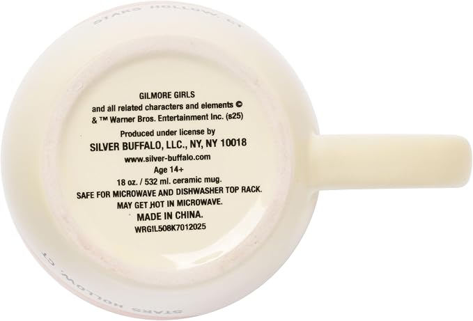 Silver Buffalo Gilmore Girls Luke's Lipstick Stain, Ceramic Mug, 18oz | Logo, 0.53 Liters