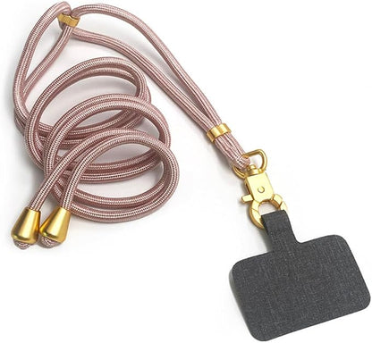 Tech Candy The Hookup Universal Lanyard Mobile Cell Phone Strap, Rose Gold - Quality, Wrist, Neck, Crossbody, Adjustable