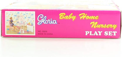 Gloria Dollhouse Furniture - Baby Home Nursery Playset