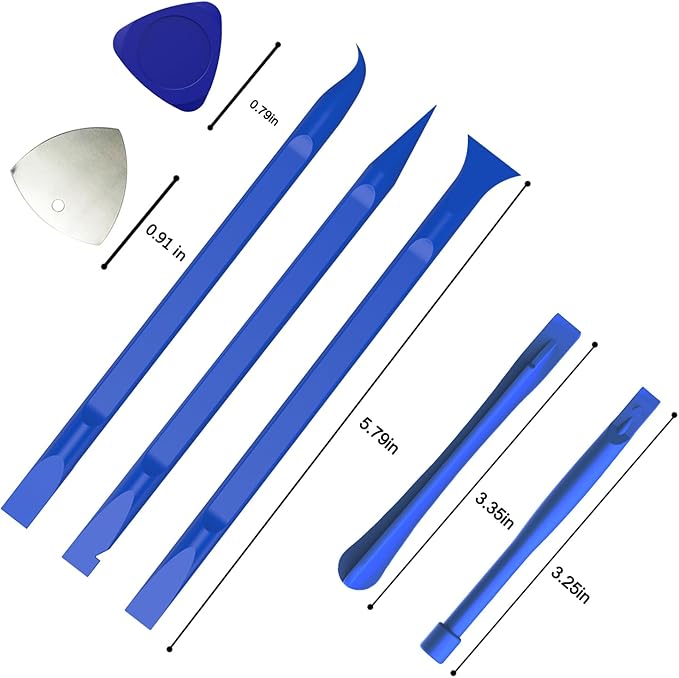 Repair Tools Kit for iPhone iPad MacBook Nintendo Switch PS4 Xbox Laptop - 5 Universal Triangle pry bar + 2 Spudger + 3 Big Spudger + 2 Metal Triangular spudgers(0.91")