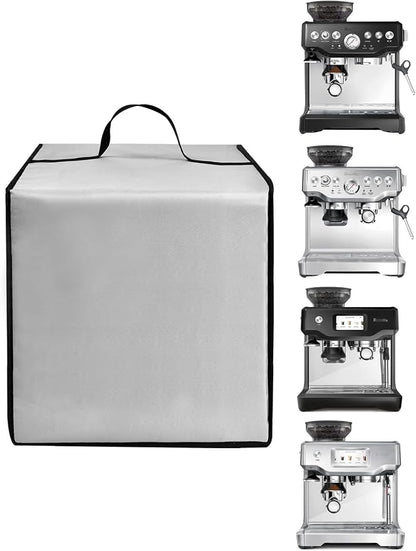 Espresso Machine Cover for BES870XL/ BES880BSS/BES876BSS Coffee Maker | Latte Maker Cover,Heavy Duty Heat-Resistant Waterproof Nylon Case for Espresso Machine (Silver)