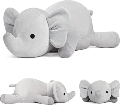Elephant Weighted Stuffed Animals 24in 4.2lbs, Big Weighted Stuffed Animal Elephant Plush Toys Plushies Pillows Gifts for Kids, Adutls, Boys and Girls