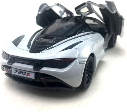 KiNSMART McLaren 720s White 5 Inch 1:36 Scale Die Cast Metal Model Toy Super Sports Car