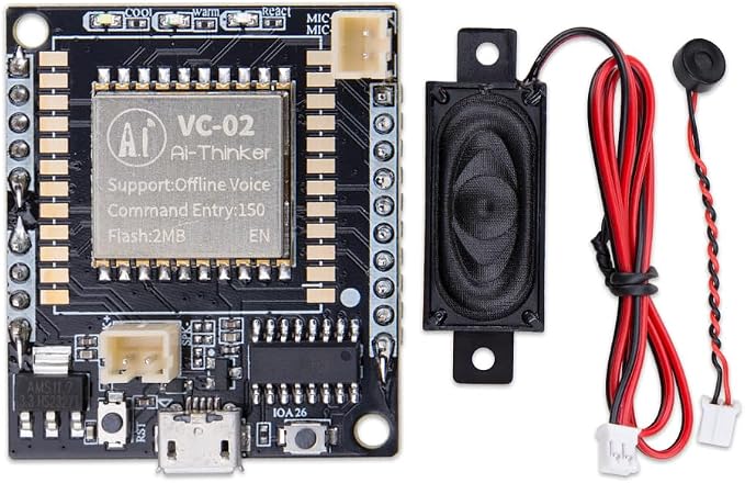 1Pcs VC-02-Kit Voice Control Module Intelligent Offline Speech Module for Smart Home Devices & Lighting Voice Recognition Development Board