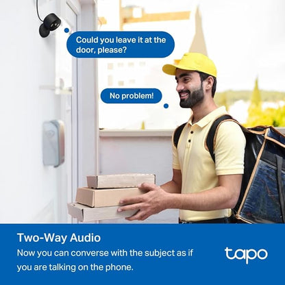 Tapo 1080p Indoor/Outdoor Security Camera - Free Person/Motion/Baby Cry Detection, Color Night Vision, IP65 Weatherproof, SD/Cloud Storage, Works w/Alexa & Google Home HybridCam, Black
