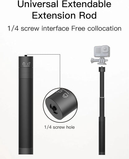 AOCHUAN 3-Axis Gimbal Stabilizer for Smartphone Smart AI XPro Black & B10 Storage Bag & E10 Extension Rod & P03 RGB Magnetic Fill Light